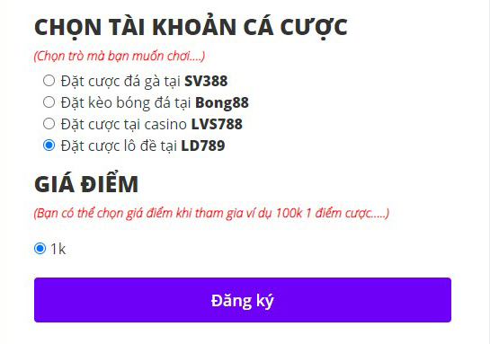 Chọn nhà cái LD789