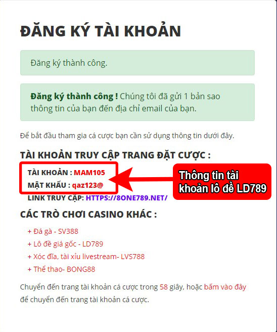 Nhận tài khoản lô đề LD789